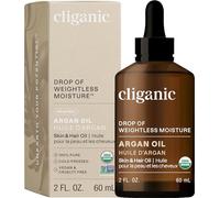 Cliganic Organic Argan Oil, 100% Pure | Moroccan Argan Oil for Hair, Face & Skin | Natural Cold Pressed Carrier Oil - Certified Organic
