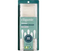 Cliganic Organic Cotton Swabs, 500 Count - 100% Pure Natural Biodegradable Cotton, Chlorine-Free Hypoallergenic, Soft, Gentle & Absorbent Buds