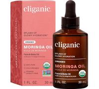 Cliganic Organic Moringa Oil, 100% Pure - For Face & Hair | Natural Cold Pressed