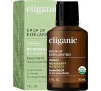 Cliganic Organic Rosemary Essential Oil, 1oz - 100% Pure Natural Undiluted, for Aromatherapy | Non-GMO Verified