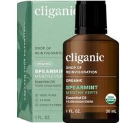 Cliganic Organic Spearmint Essential Oil, 1oz - 100% Pure Natural Undiluted, for Aromatherapy | Non-GMO