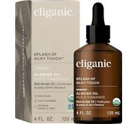 Cliganic Organic Sweet Almond Oil, 100% Pure (4oz) - for Face, Skin & Hair, Nourishing Carrier Oil