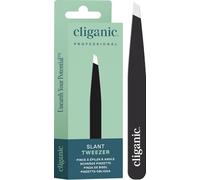 Cliganic Professional Eyebrow Tweezers Slant Tip - Precision for Men & Women, Stainless Steel Best for Plucking Chin Facial Hair