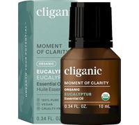 Cliganic USDA Organic Eucalyptus Essential Oil, 100% Pure | Natural Aromatherapy Oil for Diffuser Steam Distilled | Non-GMO Verified