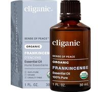 Cliganic USDA Organic Frankincense Essential Oil, 1oz - Boswellia Serrata, 100% Pure Natural Undiluted, for Aromatherapy | Non-GMO Verified