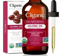 Cliganic USDA Organic Jojoba Oil - 100% Pure, Cold-Pressed, Hexane-Free, 2oz | Multi-Purpose Carrier for Face, Hair & Body