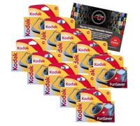Clikoze Disposable Cameras Multipack - Includes 10 Pack of Kodak Funsaver Single-Use 35mm Cameras with 39 Exposures and Clikoze Photography Tips Card
