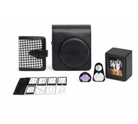 Clikoze Instant Camera Accessories Bundle for Fujifilm Mini 99 - Protective Case, Album Wallet, Selfie Mirrors, Film Stickers & Storage Case - Complete Creative Photo Kit (Black)