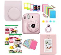 Clikoze Instant Camera Bundle with Fujifilm Mini 12 Blossom Pink Camera, Fujifilm 40 Shot Mini Film, Clikoze Mini 12 Case, Mini Album Book, Film Stickers, Colour Filters and Accessories