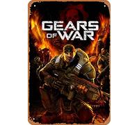 Clilsiatm Gears of War Game Poster Video Game Tin Metal Sign Vintage Wall Plaque Decor 8x12 Inch