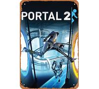 Clilsiatm Portal 2 Game Poster,Game Metal Tin Sign,Vintage Retro Wall Decor 8X12Inch