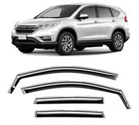 CLIM ART In-channel Wind deflectors for/compatible with Honda CR-V 2012-2018 MK4 - Rain deflector - Car accessories - Car wind deflectors -Sun, Rain&Noise Protection - Warranty -4 Set