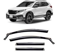 CLIM ART In-channel Wind deflectors for/compatible with Honda CR-V 2016-2023 MK5 - Rain deflector - Car accessories - Car wind deflectors - Sun, Rain & Noise Protection - Warranty -4 Set