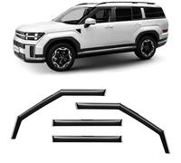 CLIM ART In-channel Wind deflectors for/compatible with Hyundai Santa Fe 2023-2026 SUV- Rain deflector - Car accessories - Car wind deflectors - Sun, Rain & Noise Protection - Warranty -4 Set