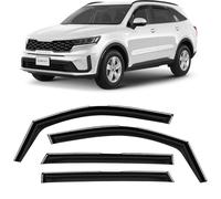 CLIM ART In-channel Wind deflectors for/compatible with Kia Sorento 2020-2026 MQ4 - Rain deflector - Car accessories - Car wind deflectors - Sun, Rain & Noise Protection - Warranty -4 Set B