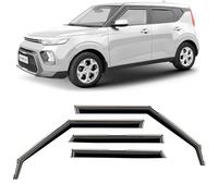 CLIM ART In-channel Wind deflectors for/compatible with Kia Soul/e-Soul 2019-2025 (III) - Rain deflector - Car accessories - Car wind deflectors - Sun, Rain & Noise Protection - Warranty -4 Set B