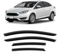 CLIM ART Tape-on Wind deflectors for/compatible with Ford Focus III Sedan 2011-2018 - Rain deflector - Car accessories - Car wind deflectors - Sun, Rain&Noise Protection - Warranty -4 set