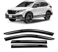 CLIM ART Tape-on Wind deflectors for/compatible with Honda CR-V 2018-2023 MK5 - Rain deflector - Car accessories - Car wind deflectors - Sun, Rain&Noise Protection - Warranty -4 set