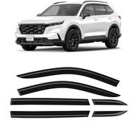 CLIM ART Tape-on Wind deflectors for/compatible with Honda CR-V 2023-2026 - Rain deflector - Car accessories - Car wind deflectors - Sun, Rain&Noise Protection - Warranty -6 set