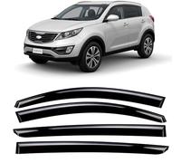 CLIM ART Tape-on Wind deflectors for/compatible with Kia Sportage 2010-2016 SL/MK3 - Rain deflector - Car accessories - Car wind deflectors - Sun, Rain & Noise Protection - Warranty -4 set