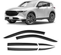 CLIM ART Tape-on Wind deflectors for/compatible with Mazda CX-5 2017-2025 (II) KF - Rain deflector - Car accessories - Car wind deflectors - Sun, Rain&Noise Protection - Warranty -6 set