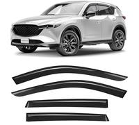 CLIM ART Tape-on Wind deflectors for/compatible with Mazda CX-5 2017-2025 (II) KF - Rain deflector - Car accessories - Car wind deflectors - Sun, Rain&Noise Protection - Warranty -4 set B