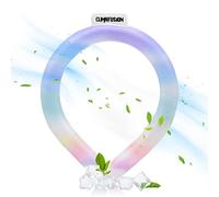 climafusion Gradient Neck Cooling Tube, Cool Neck Ring Starts Below 15°C (59°F), Ice Ring for Summer Outdoor Indoor Rainbow