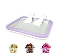 climafusion Rolled Ice Cream Maker, Stainless Steel Instant Icecream Machine for Home Kids Gelato DIY Parent-Child Activities Lavender