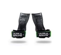 Climaqx® Ultra Grips Profi Pulling Aids | Grip Assistants/Lifting Straps For Fitness, Bodybuilding & Powerlifting | Integrated Wrist Support | Model 2020 | Black