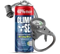 CLIMASET - Automotive AC Recharge Kit - Gas & Oil R134a + hose - For Vehicles 1994-2016, Modern Easy-to-Use Hose with Pressure Gauge
