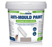 ClimaShield Anti Mould Paint - Mountain Stone, 5L - Matt Mid Grey Paint that Prevents Mould Growth in Bathrooms, Kitchens & Bedrooms. Powerful & Effective Mold Prevention for Walls & Ceilings