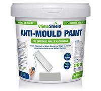ClimaShield Anti Mould Paint - Pale Slate, 2.5L - Matt Pale Grey Paint that Prevents Mould Growth in Bathrooms, Kitchens & Bedrooms. Powerful & Effective Mold Prevention for Walls & Ceilings