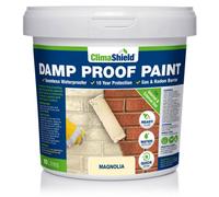 Climashield Damp Proof Paint - Waterproof Paint, (Magnolia), Liquid Dpm, Breathable Protection, Internal And External, 10L