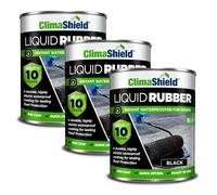ClimaShield Liquid Rubber Roof Coating - Black, 3x5L - Instant Waterproofer | Advanced Rubber Roof Paint that Lasts up to 10 years. One-Coat Waterproofing Sealant for Roofs. Quick Drying & Easy to Apply