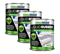 ClimaShield Liquid Rubber Roof Coating - White, 3x5L - Instant Waterproofer | Advanced Rubber Roof Paint that Lasts up to 10 years. One-Coat Waterproofing Sealant for Roofs. Quick Drying & Easy to Apply