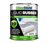 ClimaShield Liquid Rubber Roof Coating - White, 5L - Instant Waterproofer | Advanced Rubber Roof Paint that Lasts up to 10 years. One-Coat Waterproofing Sealant for Roofs. Quick Drying & Easy to Apply
