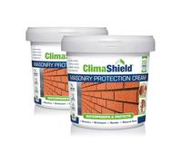 Climashield Masonry Waterproofing Cream - 2 x 5L - Exterior Brick Sealer & Rain Repellent Clear Waterproof Sealant for Concrete, Cement, Mortar, Sandstone, Limestone & Granite. Lasts up to 25 Years