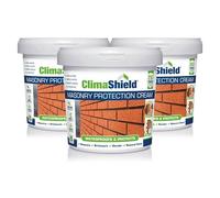 Climashield Masonry Waterproofing Cream - 3 x 5L - Exterior Brick Sealer & Rain Repellent Clear Waterproof Sealant for Concrete, Cement, Mortar, Sandstone, Limestone & Granite. Lasts up to 25 Years
