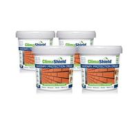 Climashield Masonry Waterproofing Cream - 4 x 5L - Exterior Brick Sealer & Rain Repellent Clear Waterproof Sealant for Concrete, Cement, Mortar, Sandstone, Limestone & Granite. Lasts up to 25 Years