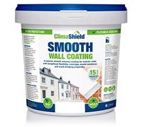 ClimaShield Wall Coating Smooth - White, 5L - White Masonry Paint & Durable Acrylic Paint for Walls to Waterproof & Protect Brick, Render, Cement & Concrete. Lasts up to 15 years