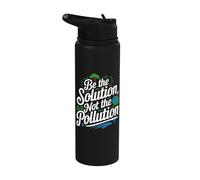Climate Change - Be The Solution Not The Pollution Stainless Steel Insulated Water Bottle