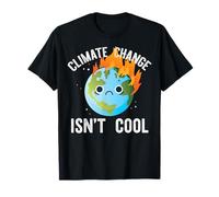 Climate Change is NOT Cool Sad Earth on Fire Meme T-Shirt
