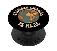 Climate Change Is Real I Love Earth - Eco Warrior Statement PopSockets Adhesive PopGrip