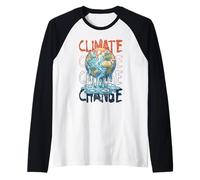 Climate Change Melting Earth Polar Bear Activism Raglan Baseball Tee