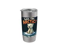 Climate Change Save the Arctic Save the World Earth Day Stainless Steel Insulated Tumbler