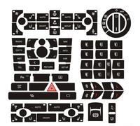 Climate Control Button Repair Decals Stickers A8 D3 2002-2009, AC Heater Switch Overlay Labels with White Lettering on Black Vinyl