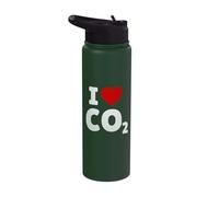 Climate I Love CO2 Carbon Dioxide Stainless Steel Insulated Water Bottle