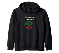 Climate Justice NOW - Powerful Eco Awareness Statement Zip Hoodie
