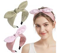 CLIMAX Pack of 2 Polka Dots Headband Women's Rabbit Ears Hair Bands Women