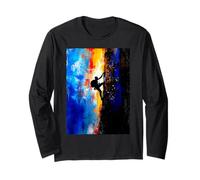 Climb Beyond Limits Abstract Mountain Climbing Adventure Art Long Sleeve T-Shirt